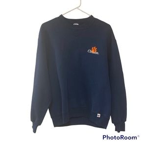 Russell Athletic Navy Sweatshirt with Orange Logo